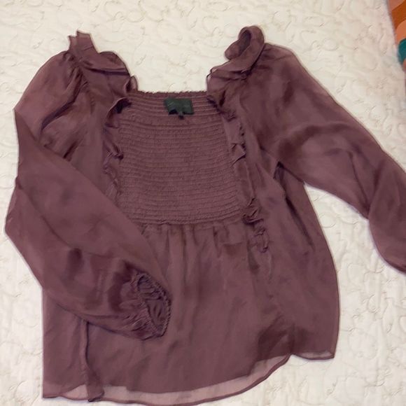 ANTHROPOLOGIE SUNDAY IN BROOKLYN CARMELA SMOCKED BLOUSE - Picture 2 of 3